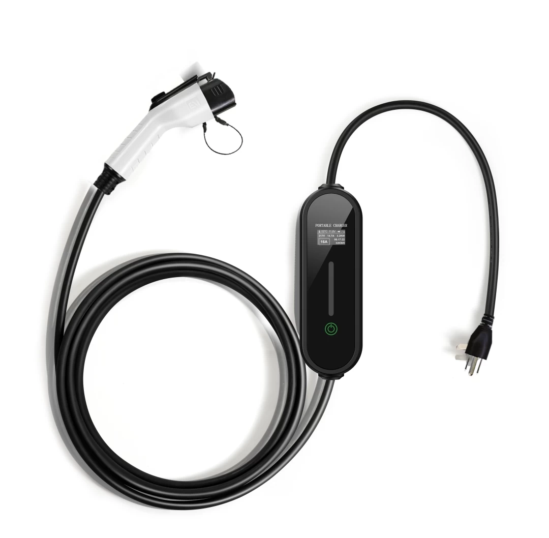 3.5KW 7KW Emergency Portable Home EV Car Charger, Adjustable Portable Fast AC Electric Vehicle Car Charger-3