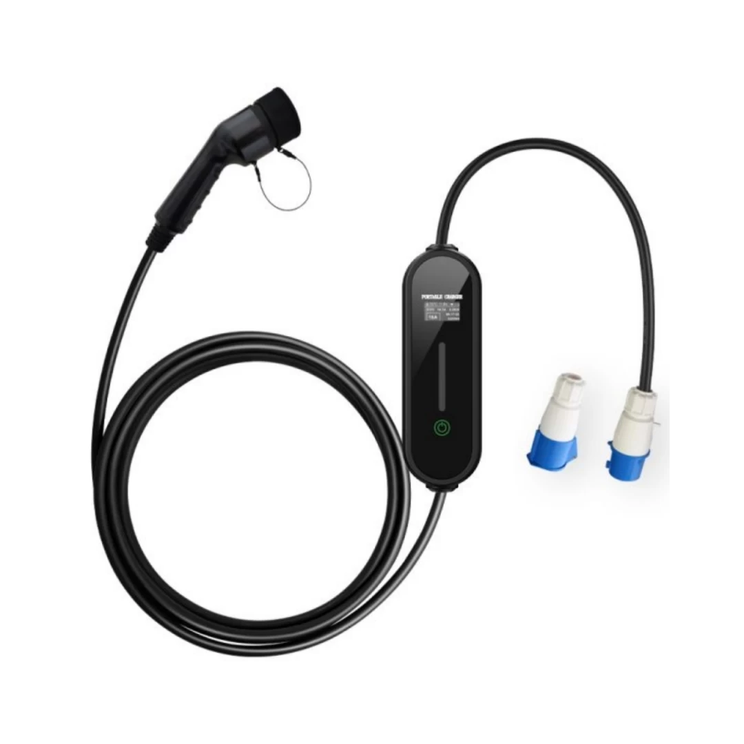 3.5KW 7KW Emergency Portable Home EV Car Charger, Adjustable Portable Fast AC Electric Vehicle Car Charger-4